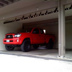 in the carport