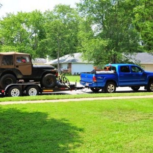 towing the jeep