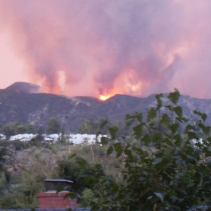 the La Canada fires right next to my house, almost got evac'ed