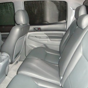 Back seat with black leather
