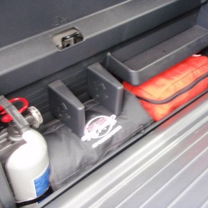 Emergency kit stowed