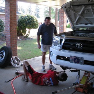 Me working on the truck