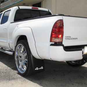 3/4 Rear view of offset 08 Tacoma with 24" Inch Rims