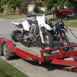 My 160cc pitbike next to the CRF250