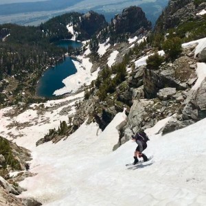 From yesterday's couloir ski