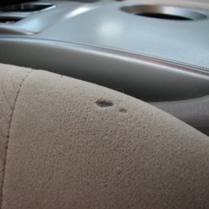 Driver's seat blemish