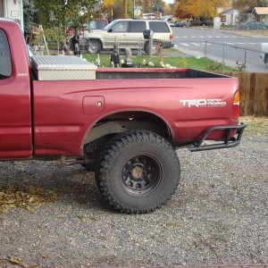 Trail damage - Giant Rock on Rear Left Tire