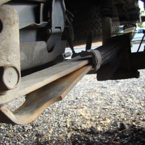 Trail damage - Giant Rock on Rear Left Tire