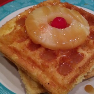 Pineapple upside down waffles