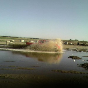 Was dared to drive through this puddle at wrok