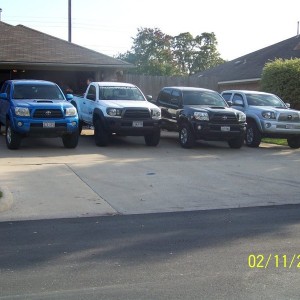 A pic of a few of the trucks at the Bryan tx meetup