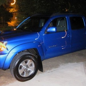 Cameraperson's Toyota Tacoma and SLASH