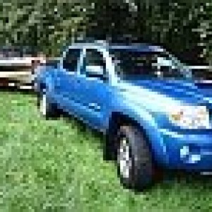 Cameraperson's Toyota Tacoma and SLASH