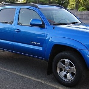 Cameraperson's Toyota Tacoma and SLASH