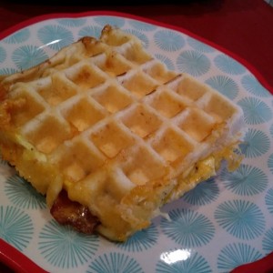 Next week's waffle iron Wednesday BEC biscuit waffles