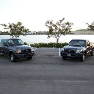 My Tacoma and friend's Ranger