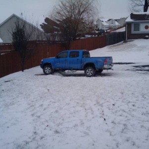 my truck in the snow