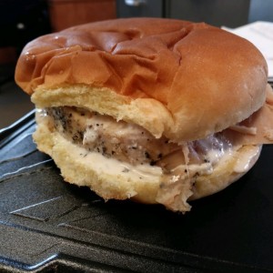 Leftover smoked turkey Sammie (I just assembled)