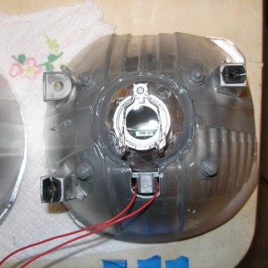 Back of Reflector - JB Weld