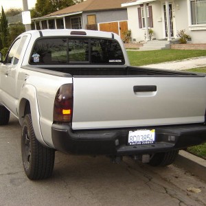 Rear after black paint