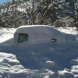 Truck Stuck in Snow - Lone Pine Rd - Wrightwood