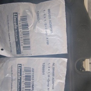 Parts for rear diff breather mod