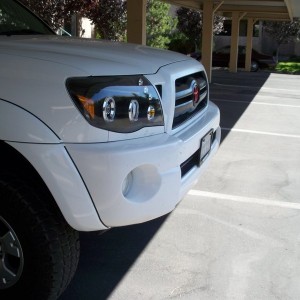 Black headlight side shot