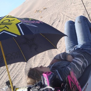 my GF  on her quad