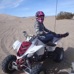 my GF  on her quad