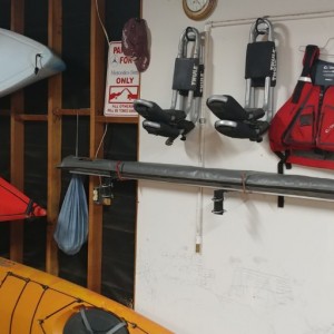 Kayak gear and awning storage