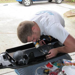 installing the hella 500s behind grillcraft grill