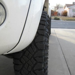285/75/16 Goodyear Duratracs with Spidertrax and stock alloy rims