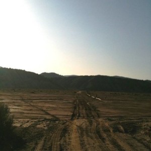 Crossing a very muddy Cuyama River