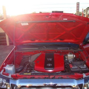 had the paint so the engine cover got some