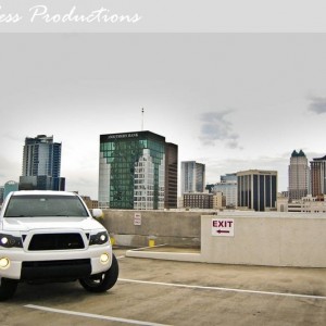 Hangin out on top of a parking garage in downtown Orlando, FL