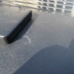 close up of end rail bed-lined