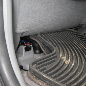 under the seat and floor mats