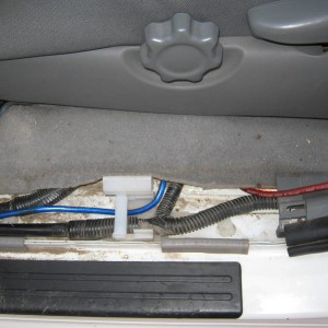 drivers seat w/ wires run underneith