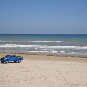 My truck at the beach
