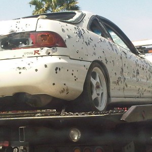 acura turned to swiss cheese in Pomona,CA