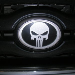 Punisher emblem installed