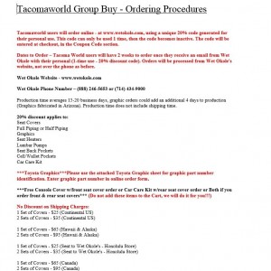 Ordering Procedures