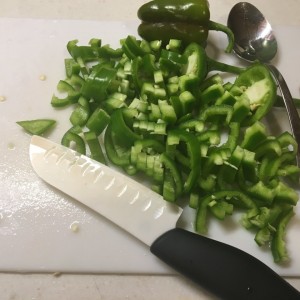 Anaheim peppers from my garden with a little kick