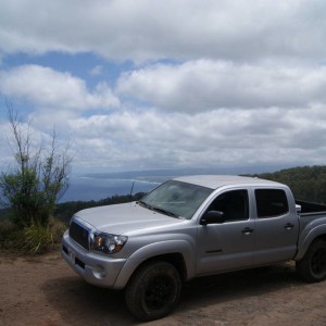 At Peacock Flats with the North Shore in the background