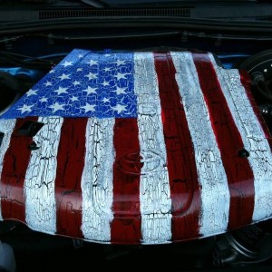 American Flag engine cover