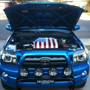America Flag engine cover