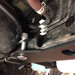 Driver side rear - J-bolt and carriage bolt
