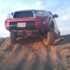 front tires in the air