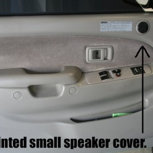 Painted speaker cover.