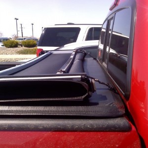 Folded and locked in place